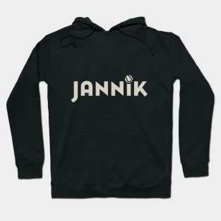 Sleek Jannik Tennis Ball Logo Design Hoodie